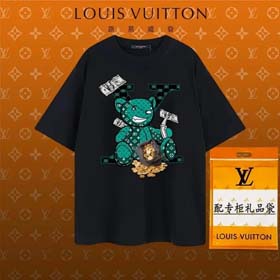 Louis Vuitton LV short-sleeved printed T-shirt for men and women loose cartoon T-shirt（15 styles)-1820