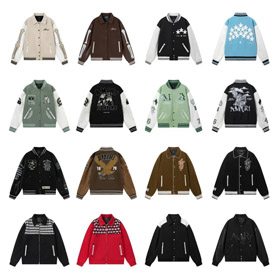 Amiri Eagle-Shaped Baseball Jacket-4805